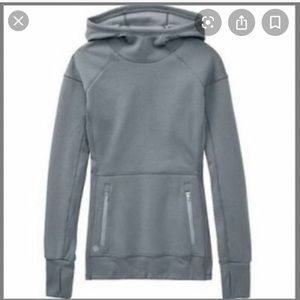Athleta Hurdle Hoodie Sweatshirt Gray XS